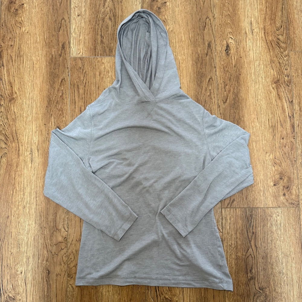 Primease Gray Lightweight Long Sleeve Hoodie Casual Pullover Women‎ M Activewear